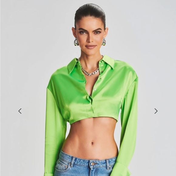 Retrofete Barreto Shirt in Lime Punch - Picture 4 of 5